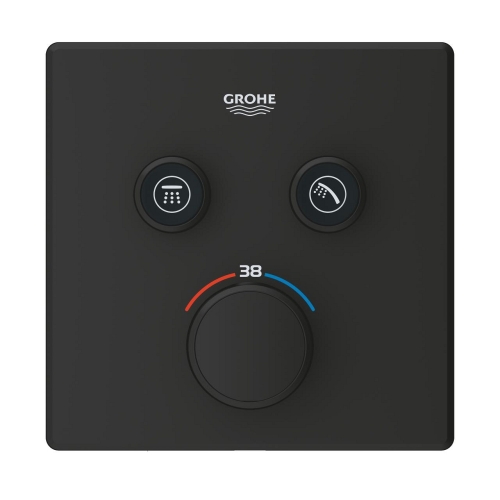 Grohe Grohtherm SmartControl termosztátos falsík alatti kezelő, 2 fogyasztóhoz phantom black 102166KF00