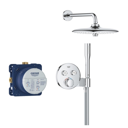 Grohe Grohtherm SmartControl falsík alatti zuhanyrendszer Euphoria 260 fejzuhannyal, króm 34867000