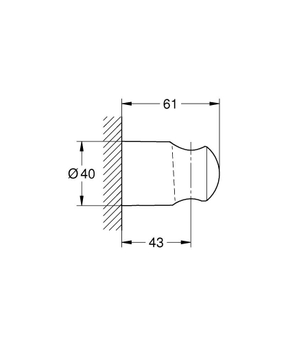 Grohe Tempesta fali kézizuhany tartó 28605001