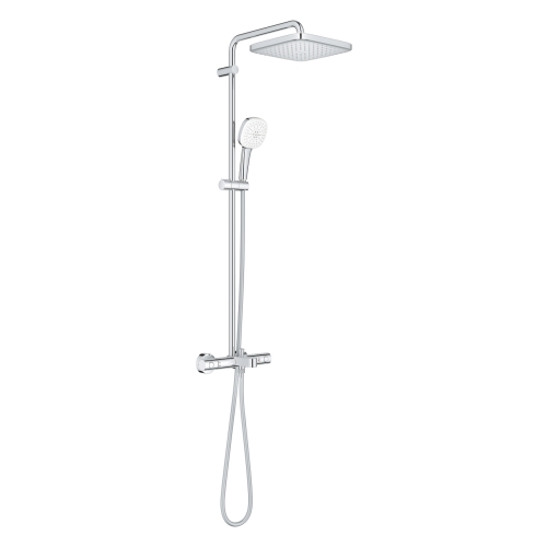 Grohe Tempesta System 250 Cube termosztátos zuhanyrendszer kádtöltővel, króm 26975001