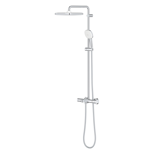 Grohe Tempesta System 250 Cube termosztátos zuhanyrendszer kádtöltővel, króm 26975001