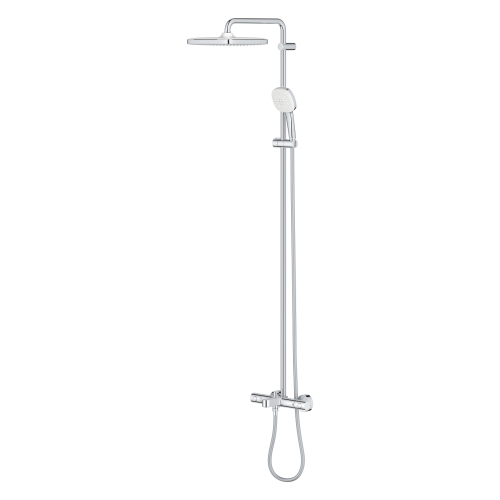 Grohe Tempesta System 250 Cube termosztatos zuhanyrendszer kádtöltővel, króm 26691001