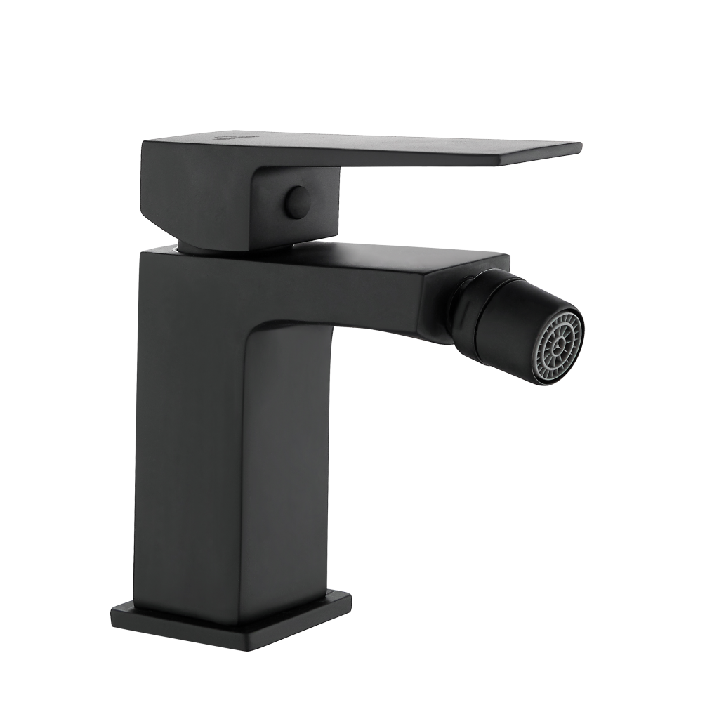 Invena Paros Black bide csaptelep click-clack leeresztővel, matt fekete BB-09-004-A
