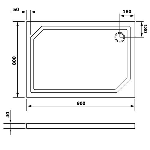 Sapho GELCO SARA 80x90 cm öntöttmárvány zuhanytálca, fehér HS8090