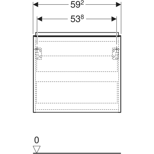 Geberit Acanto 60 cm alsó szekrény mosdóhoz, matt láva 503.003.JK.1