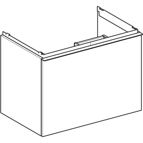 Geberit Acanto 75 cm alsó szekrény mosdóhoz, üveg láva 503.004.JK.2