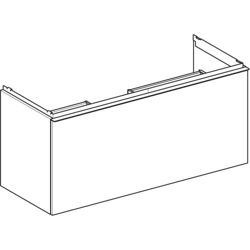 Geberit Acanto 120 cm alsó szekrény mosdóhoz, üveg fehér 503.006.01.2