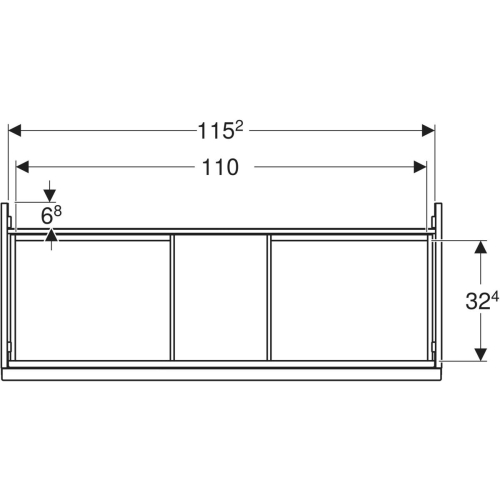 Geberit Acanto 120 cm alsó szekrény mosdóhoz, tölgy 503.006.JH.1