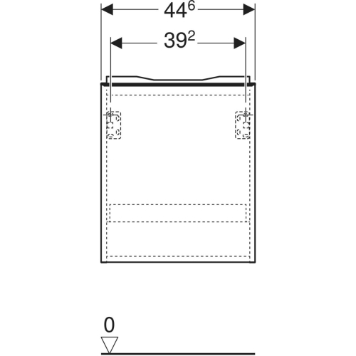 Geberit Acanto 45 cm alsó szekrény kézmosóhoz, matt láva 503.002.JK.1