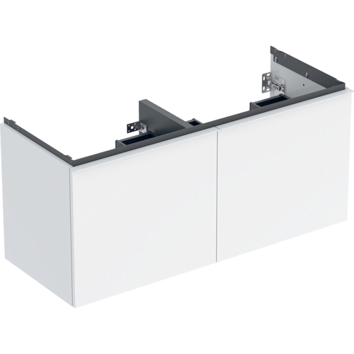 Geberit Acanto 120 cm alsó szekrény kétmedencés mosdóhoz, magasfényű fehér 503.007.01.1