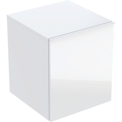 Geberit Acanto 45 cm oldalsó kiegészítő szekrény, üveg fehér 503.010.01.2