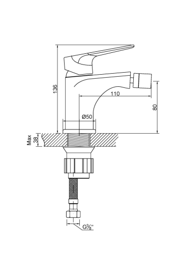 Invena Dokos bide csaptelep, króm BB-19-001-V