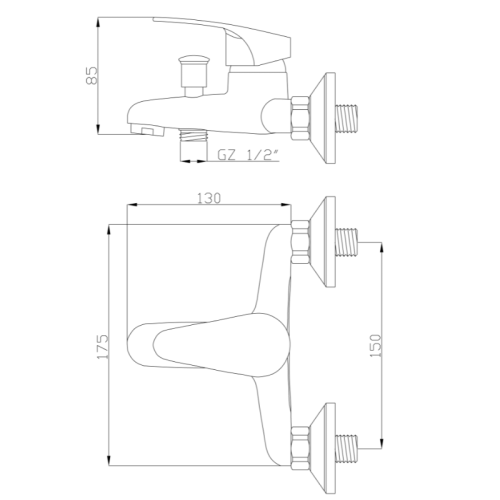 Invena Ava New kádcsaptelep, króm BW-06-001-X