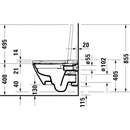 Duravit D-Neo SensoWash® Compact bidé funkciós wc, fehér 654000012004300