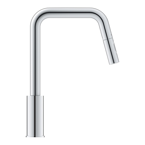 Grohe Eurosmart egykaros mosogatócsap kihúzható kétfunkciós zuhanyfejjel, króm 30619000