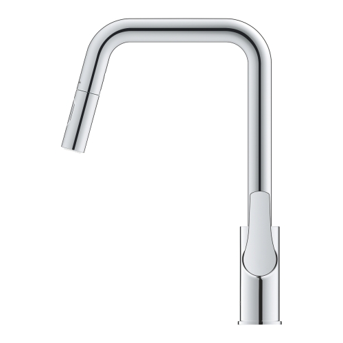 Grohe Eurosmart egykaros mosogatócsap kihúzható kétfunkciós zuhanyfejjel, króm 30619000