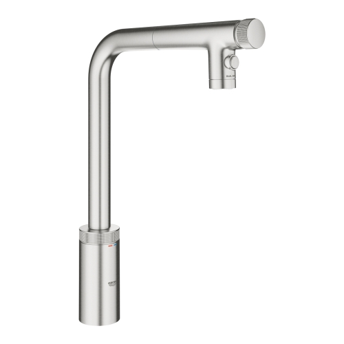 Grohe Minta SmartControl mosogató csaptelep SmartControl vezérléssel, supersteel 31889DC0