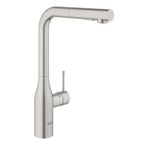 Grohe Essence mosogató csaptelep kihúzható zuhanyfejjel, supersteel 30504DC0