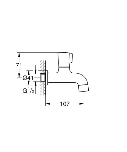 Grohe Costa L kifolyószelep, króm 30098002