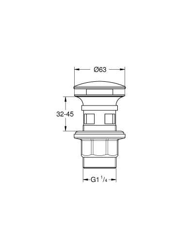 Grohe push-open leeresztő túlfolyós mosdókhoz, matt fekete 1024642430