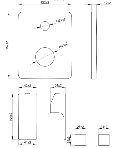 Invena Nyks két funkciós falsík alatti csaptelep, króm BP-28-002-A