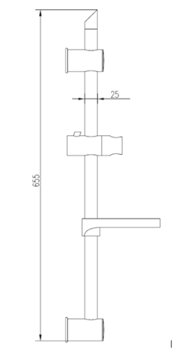 Invena Kos zuhanyrúd, króm AU-21-K01-L