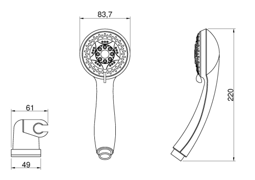 Invena Esla Mini zuhanyszett, króm AU-94-M01-C