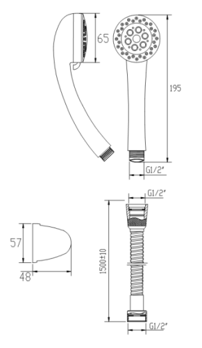 Invena Klio zuhanyszett, króm AU-20-M01-X