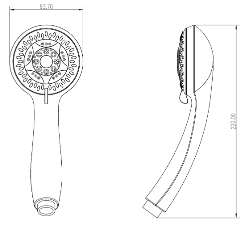 Invena Esla 5 funkciós kézizuhany, króm AS-94-001-M