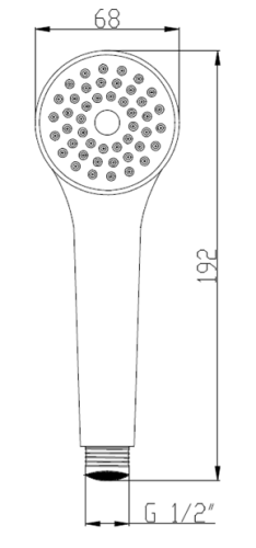 Invena EOL 1 funkciós kézizuhany, króm AS-14-001-L