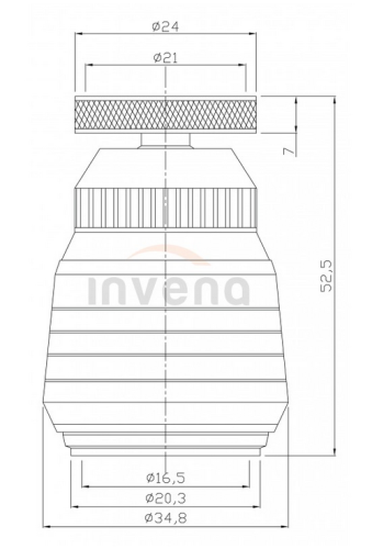 Invena gömbcsulkós perlátor króm/fekete AA-03-001-J
