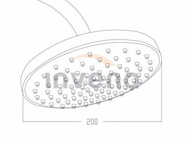 Invena 20 cm-es fejzuhany, króm SC-D1-003-C