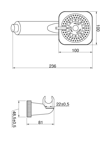 Invena ALIZE MINI zuhanyszett, króm AU-81-M01-C