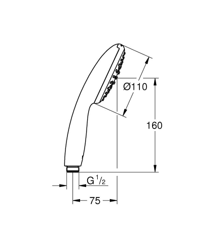 Grohe Tempesta 110 Kézizuhany 1 funkciós, króm 27923003