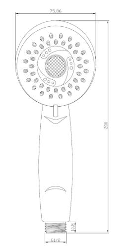 Invena Issa három funkciós kézizuhany, króm AS-23-W01-H