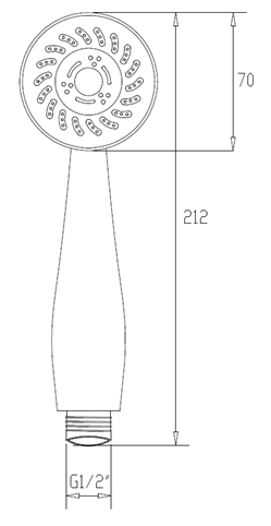 Invena Gracja négy funkciós kézizuhany, króm AS-15-001-L