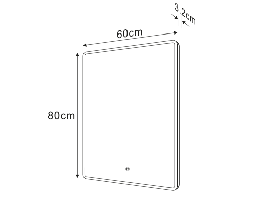 Sapho PIRI 60x80 cm tükör LED világítással PR600S