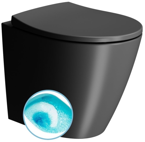 Sapho GSI MODO Swirlflush DualGlaze+ álló WC, matt fekete 981026