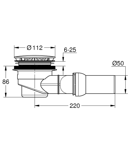 Grohe zuhanyszifon univerzális zuhanytálcákhoz, fehér 49534SH0