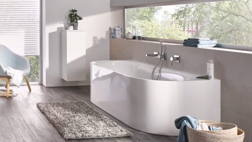 Grohe Essence 180x85 cm-es falhoz építhető fürdőkád, fehér 39622000