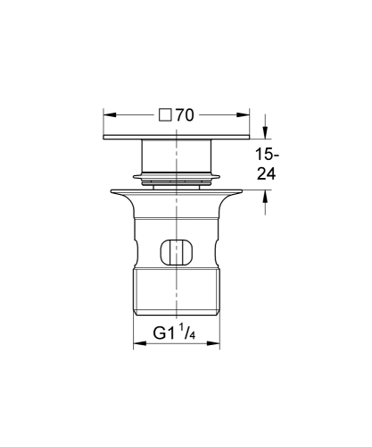 Grohe leeresztőszett dugóval túlfolyós mosdókagylókhoz, króm 40565000