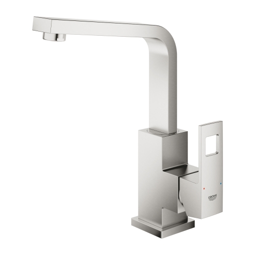 GROHE Eurocube egykaros mosdócsaptelep L-es méret, supersteel 23135DC0