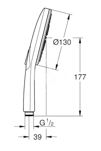 GROHE Rainshower SmartActive 130 Kézizuhany, 3 féle vízsugárral, szálcsiszolt nikkel 26545EN0