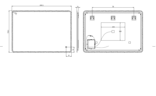 AREZZO design 100x70 cm LED tükör AR-3017