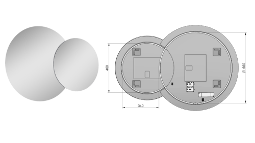 AREZZO design TWIN 80/60 cm LED tükör AR-168511