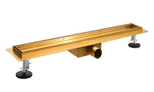 AREZZO design 2in1 80 cm rozsdamentes acél folyóka, szálcsiszolt arany AR-800DBG