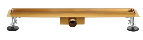 AREZZO design 2in1 80 cm rozsdamentes acél folyóka, szálcsiszolt arany AR-800DBG
