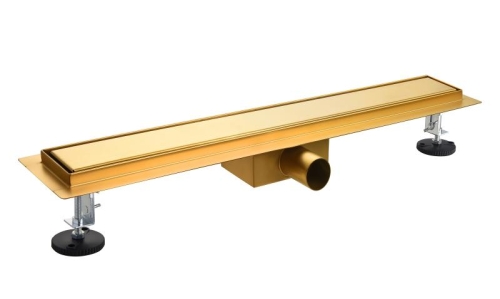 AREZZO design 2in1 80 cm rozsdamentes acél folyóka, szálcsiszolt arany AR-800DBG