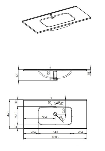 AREZZO design SKAPPA 100 cm mosdó, matt zöld AR-146068