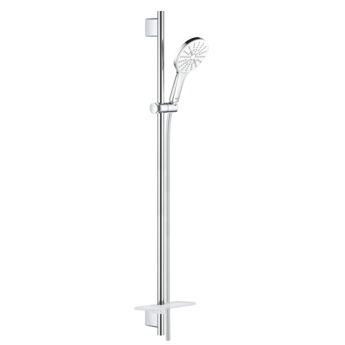 Grohe Rainshower SmartActive 130 rudas zuhanygarnitúra, 3 féle vízsugaras kézizuhannyal, króm/fehér 26579LS0